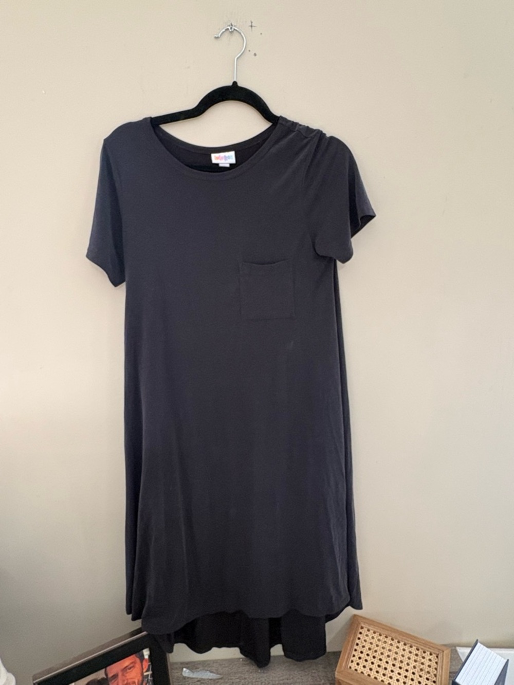 LuLaRoe Black Pocket T-Shirt Dress